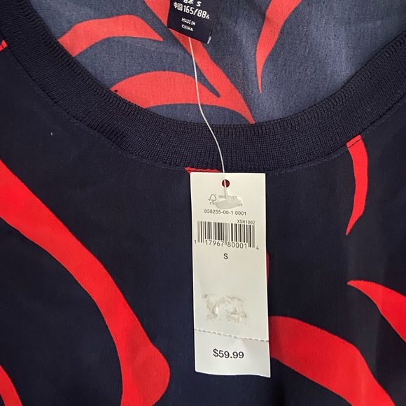 Red and dark blue dress - Picture 4 of 6